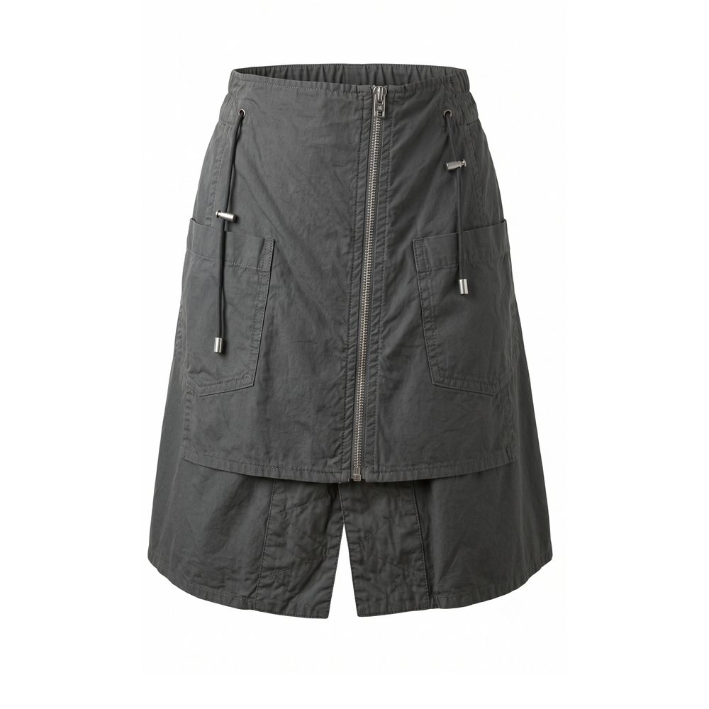 Mr&Mrs Italy Grey Cotton Short Skirt for Women
