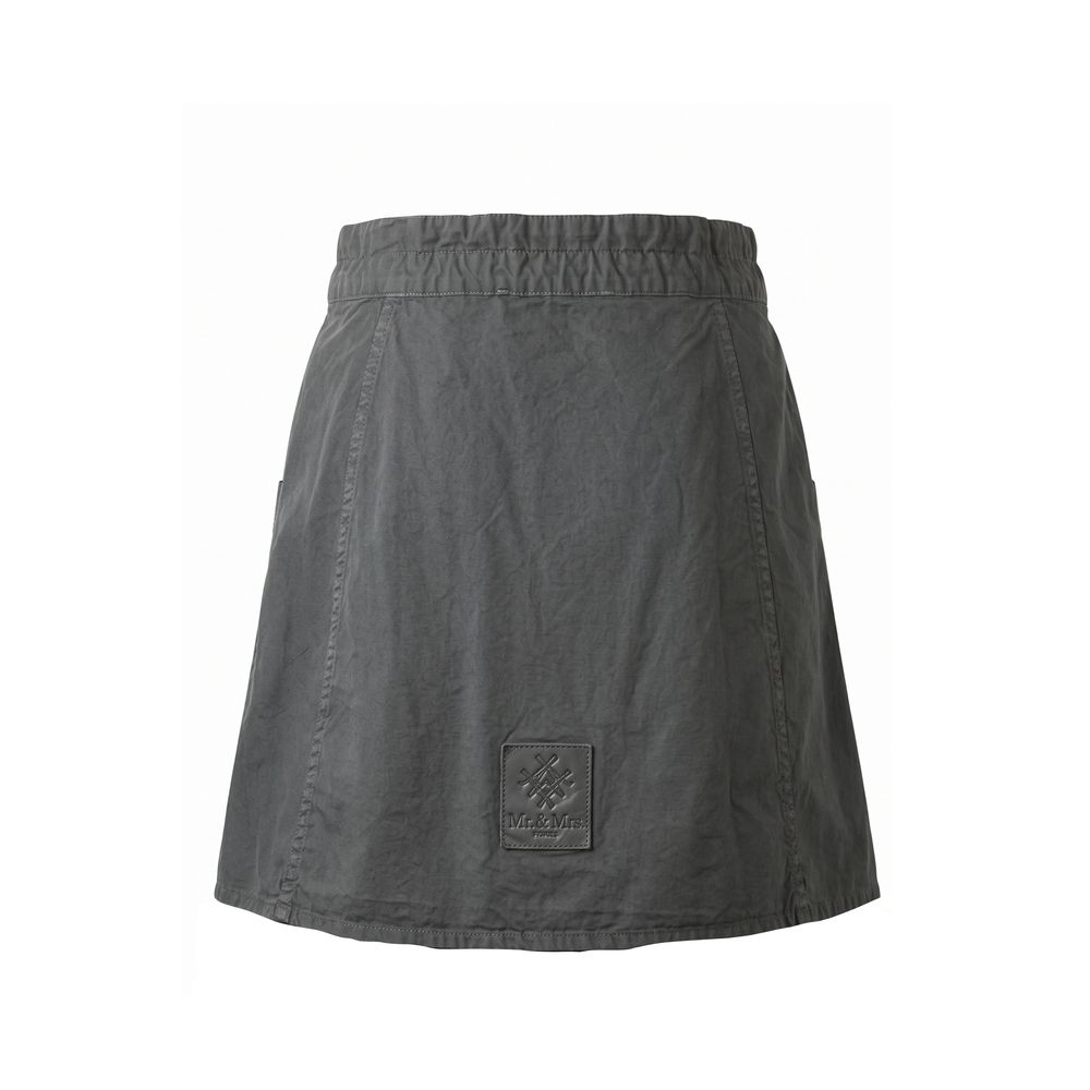 Mr&Mrs Italy Grey Cotton Short Skirt for Women