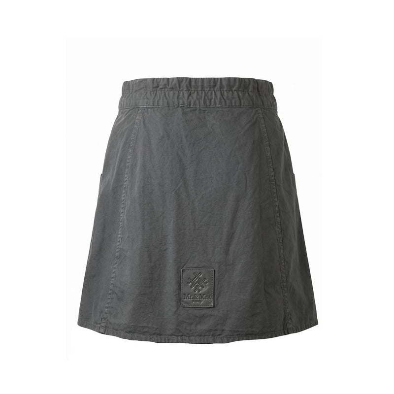 Mr&Mrs Italy Grey Cotton Short Skirt for Women