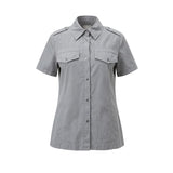 Mr&Mrs Italy Grey Cotton Women Shirt - Sophisticated Style