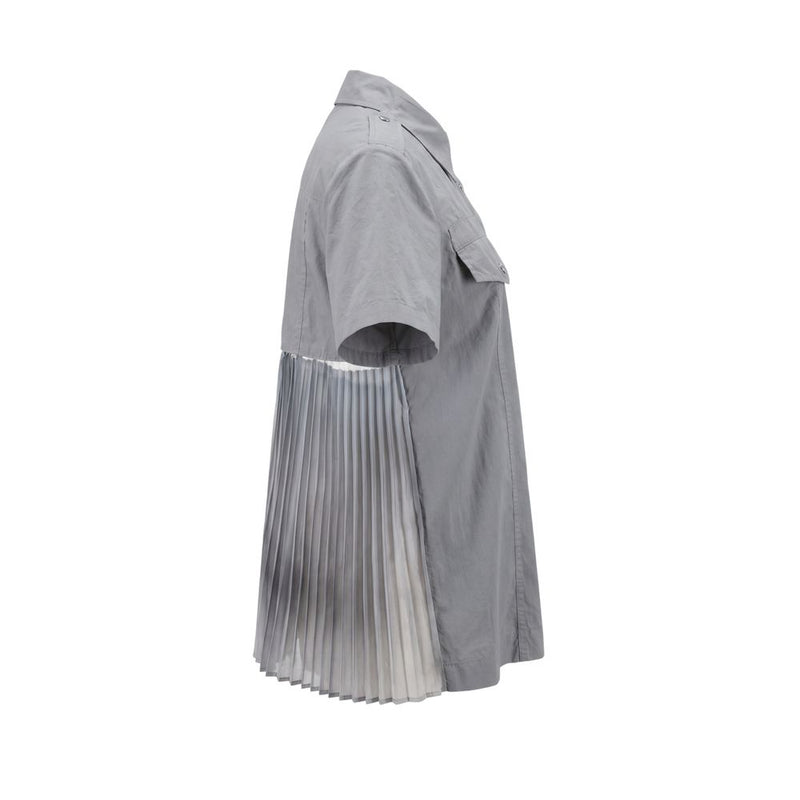 Mr&Mrs Italy Grey Cotton Women Shirt - Sophisticated Style