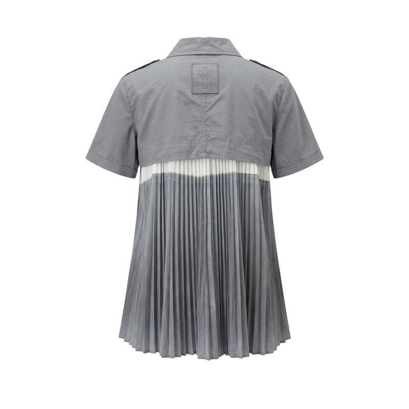 Mr&Mrs Italy Grey Cotton Women Shirt - Sophisticated Style