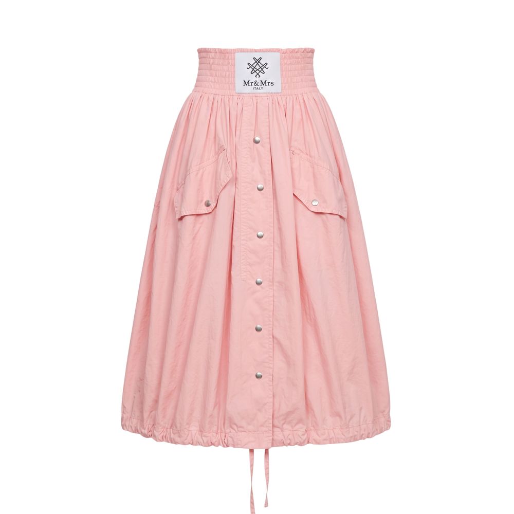 Mr&Mrs Italy Pink Polyester Women's Skirt - Edgy Sophistication