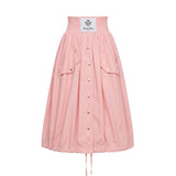Mr&Mrs Italy Pink Polyester Women's Skirt - Edgy Sophistication