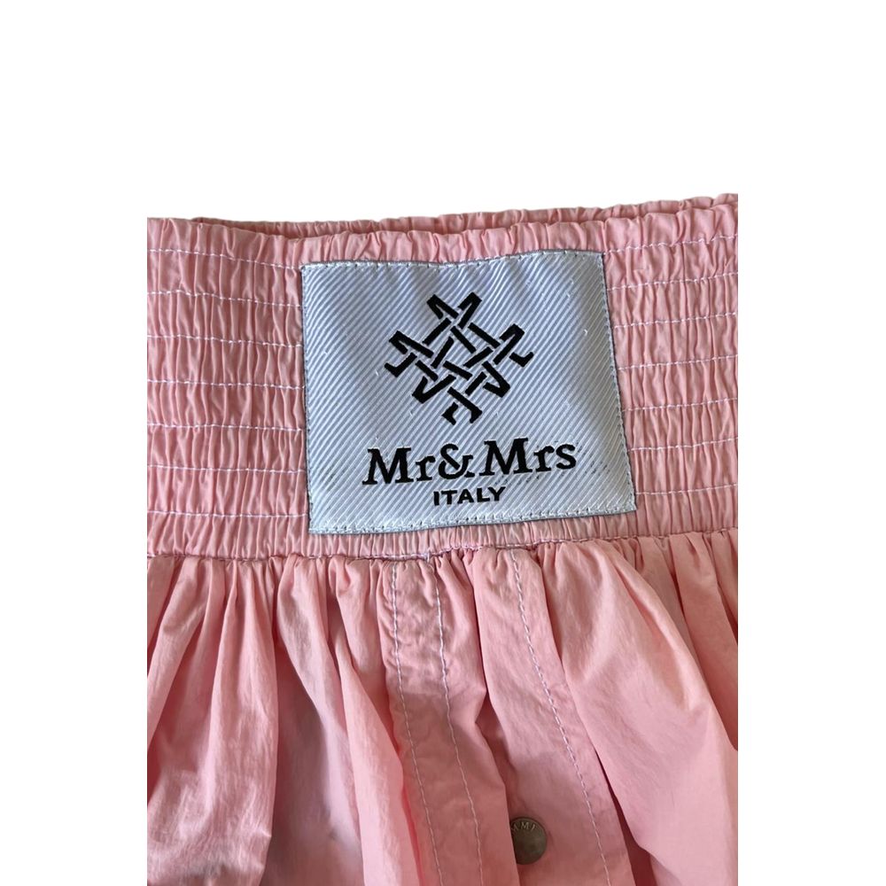 Mr&Mrs Italy Pink Polyester Women's Skirt - Edgy Sophistication