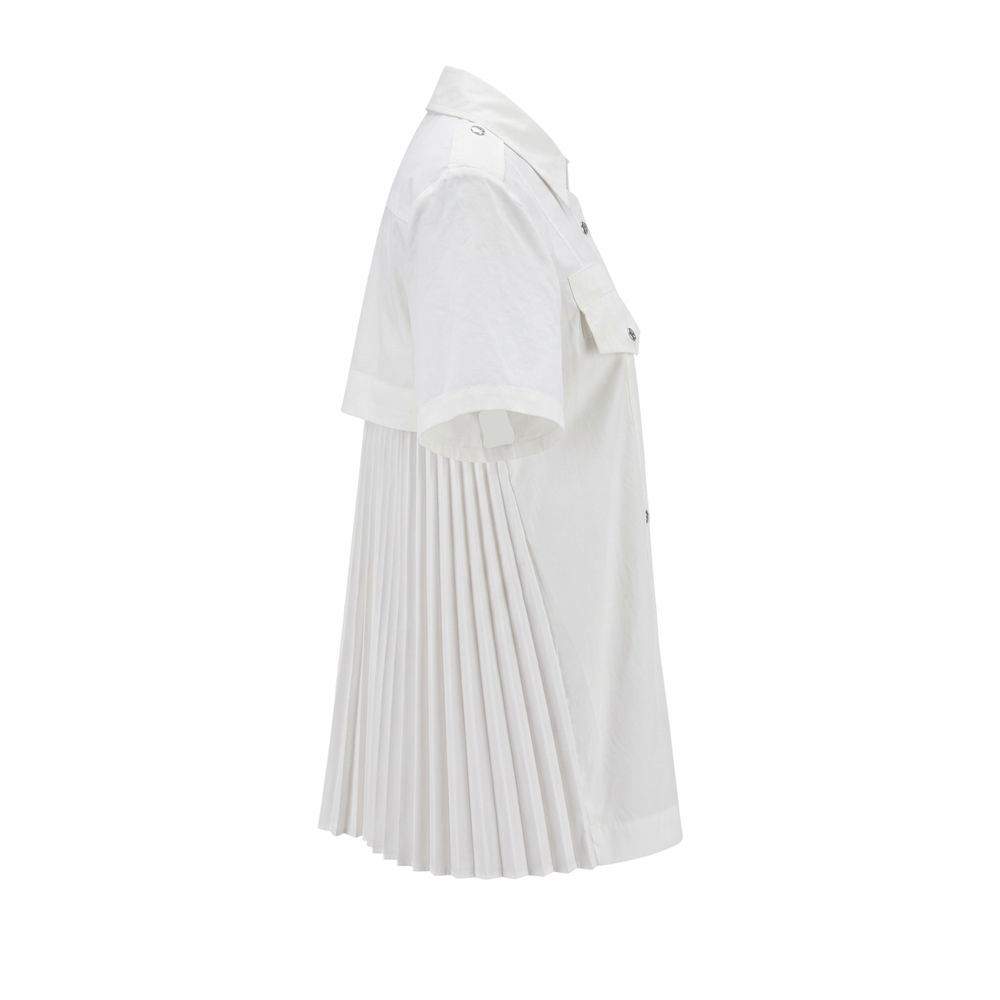 Mr&Mrs Italy White Cotton Women Shirt - Elegant Short-Sleeved Design