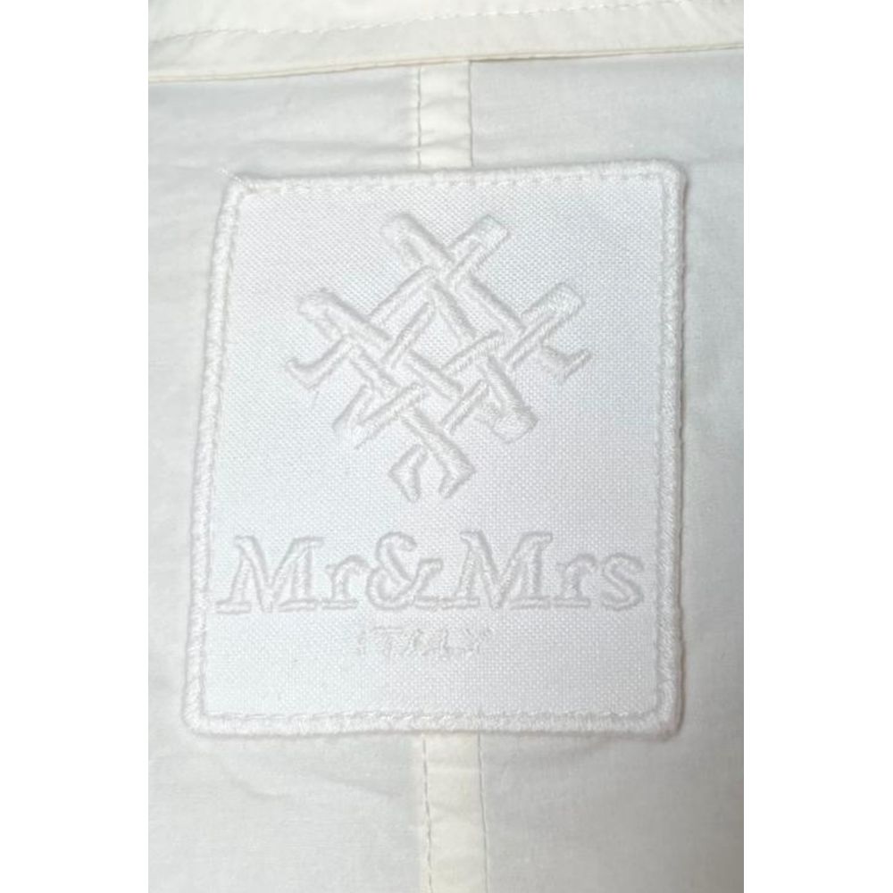 Mr&Mrs Italy White Cotton Women Shirt - Elegant Short-Sleeved Design