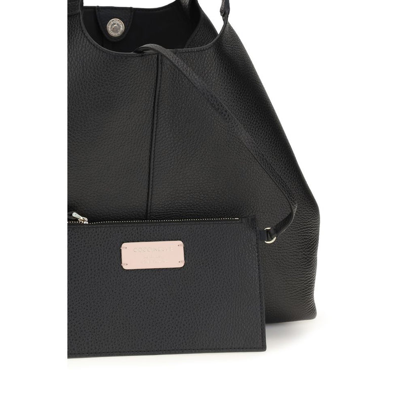 Coccinelle Black Calf Leather Bos Taurus Shoulder Bag