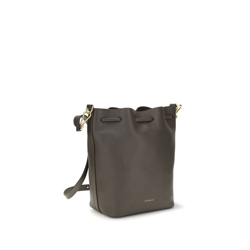 Coccinelle Brown Calf Leather Bos Taurus Bucket Bag