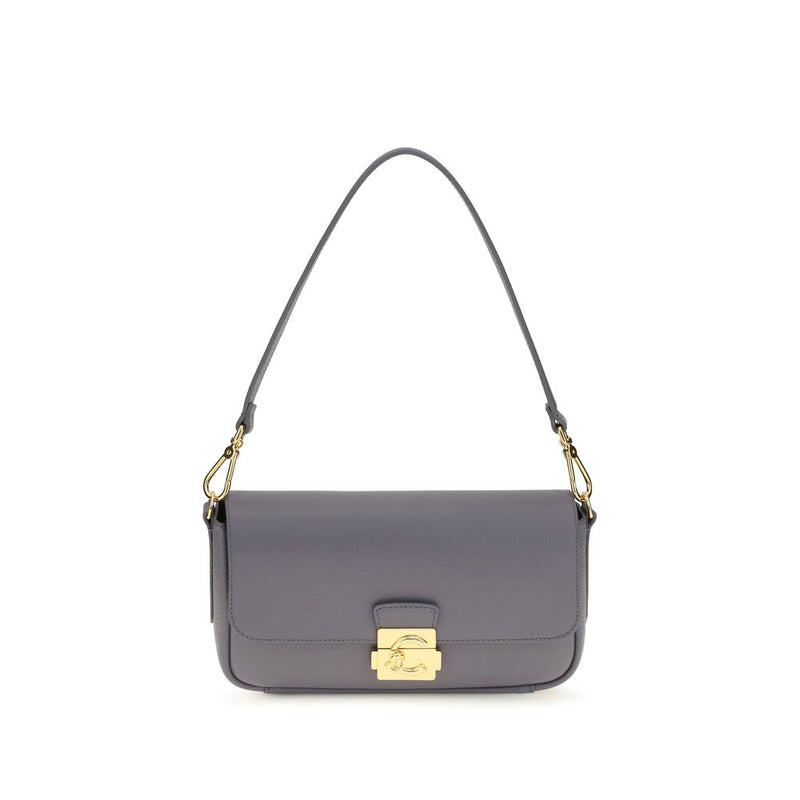Coccinelle Blue Calf Leather Bos Taurus Shoulder Bag