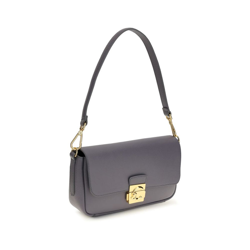 Coccinelle Blue Calf Leather Bos Taurus Shoulder Bag