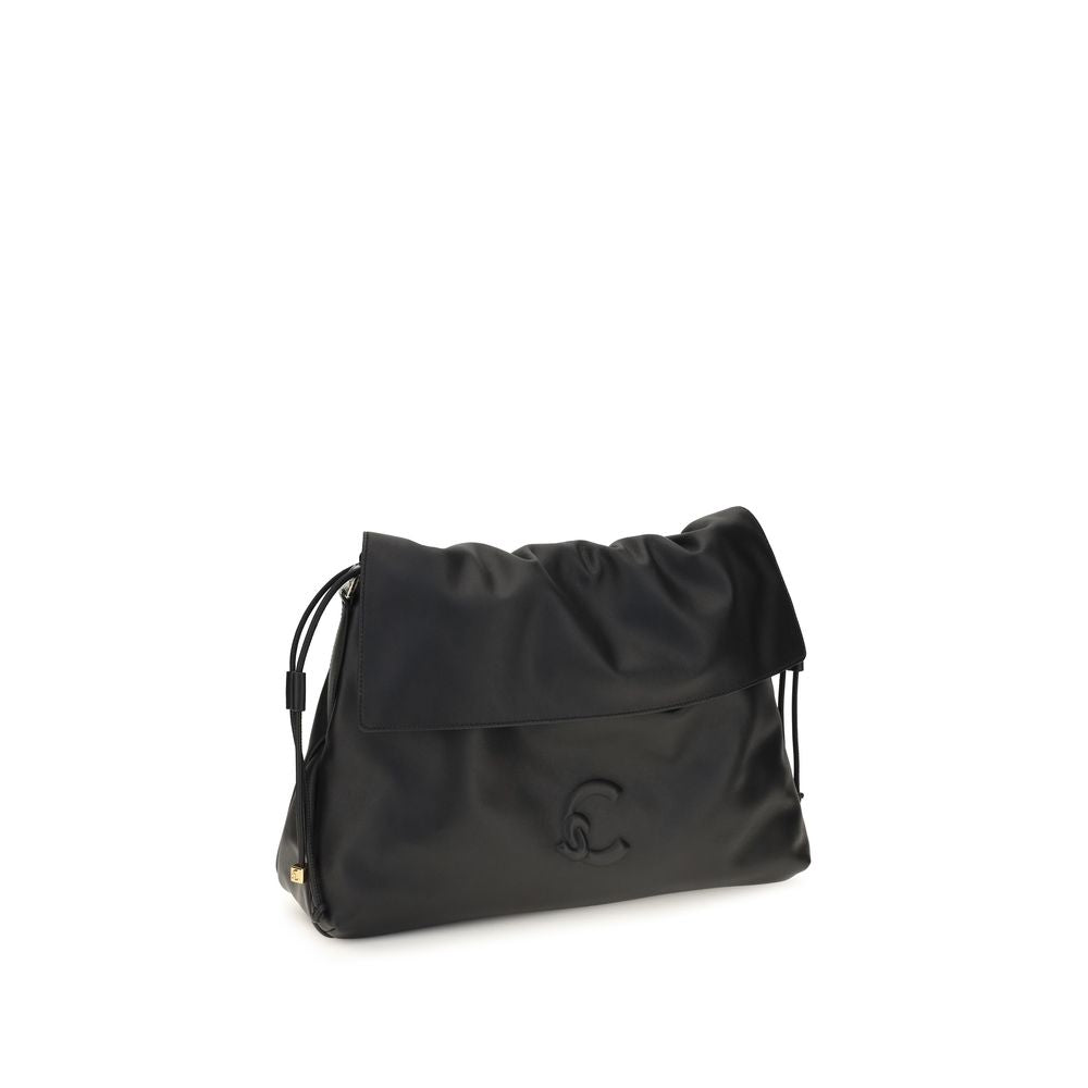 Coccinelle Lidia Black Calf Leather Shoulder Bag