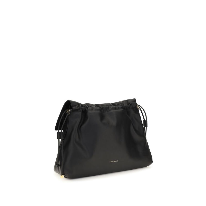Coccinelle Lidia Black Calf Leather Shoulder Bag