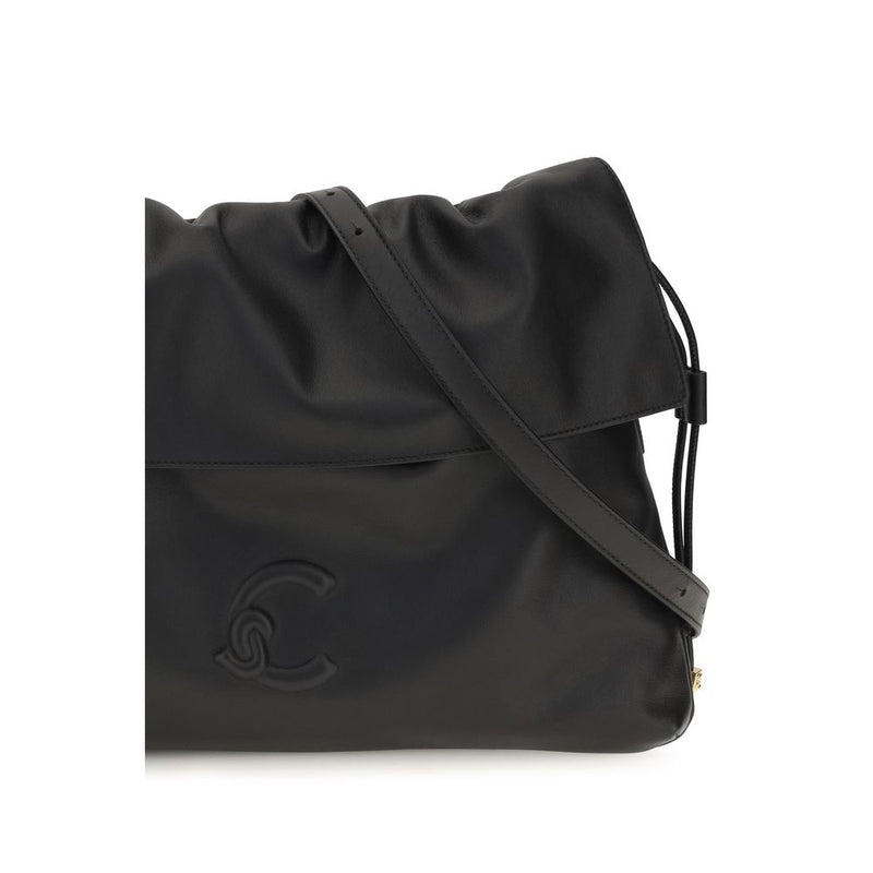 Coccinelle Lidia Black Calf Leather Shoulder Bag