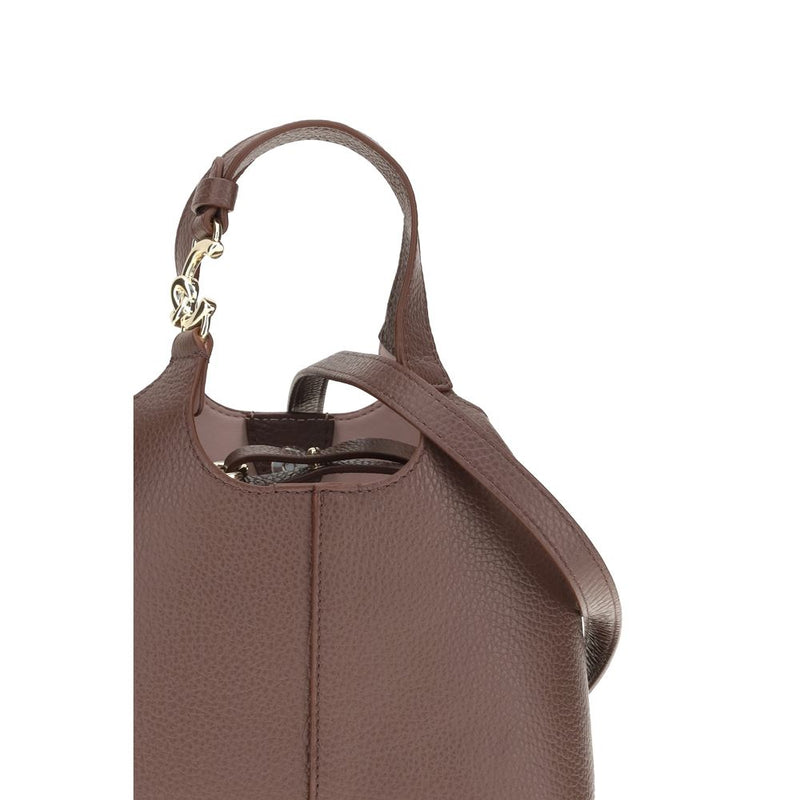Coccinelle Beige Calf Leather Bos Taurus Handbag