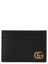 Porte-cartes Gucci en cuir de veau noir