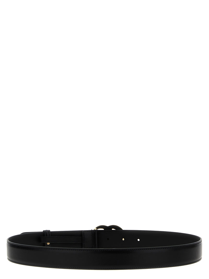 Gucci Black Calfskin GG Marmont Regular Belt