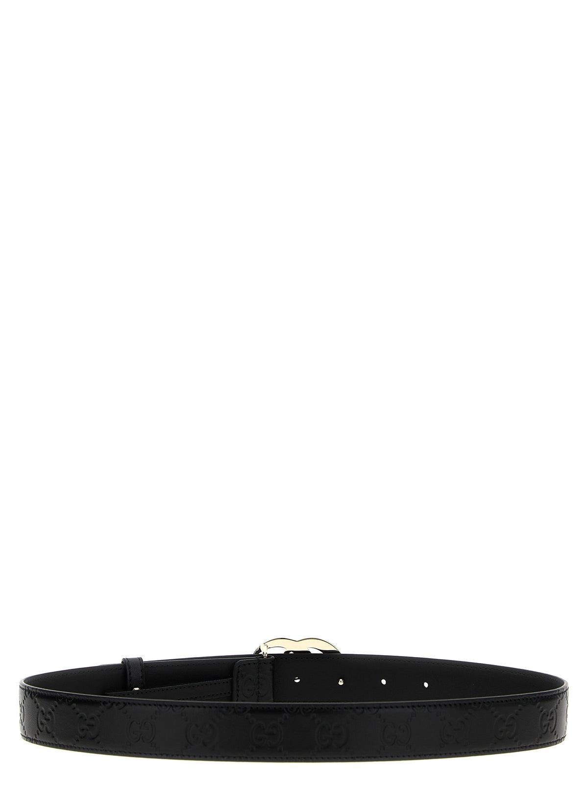 Gucci Black Calfskin GG Milano Regular Belt