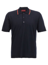 Gucci Blue Wool Polo Shirt - Luxury Men's Fashion