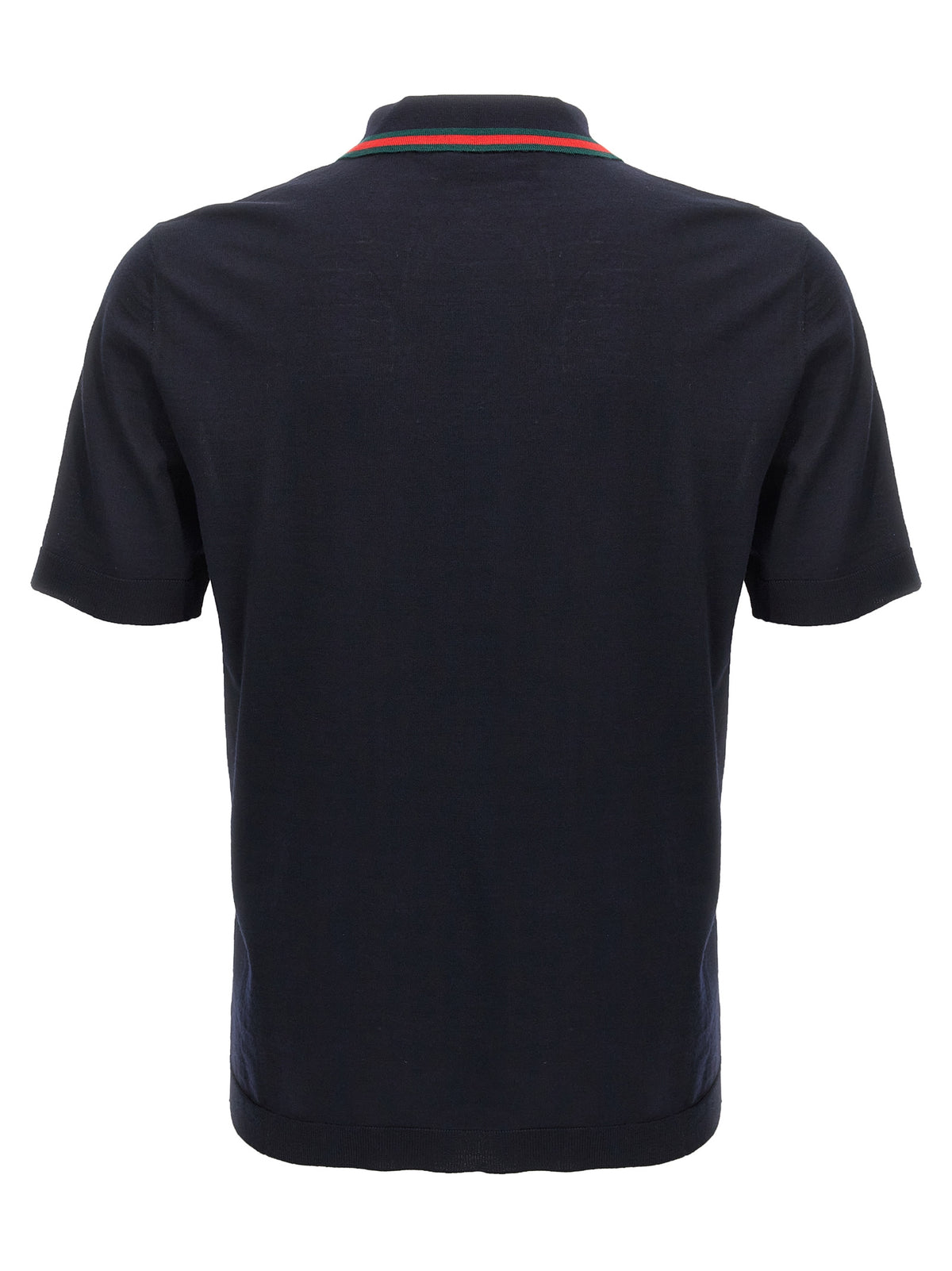 Gucci Blue Wool Polo Shirt - Luxury Men's Fashion