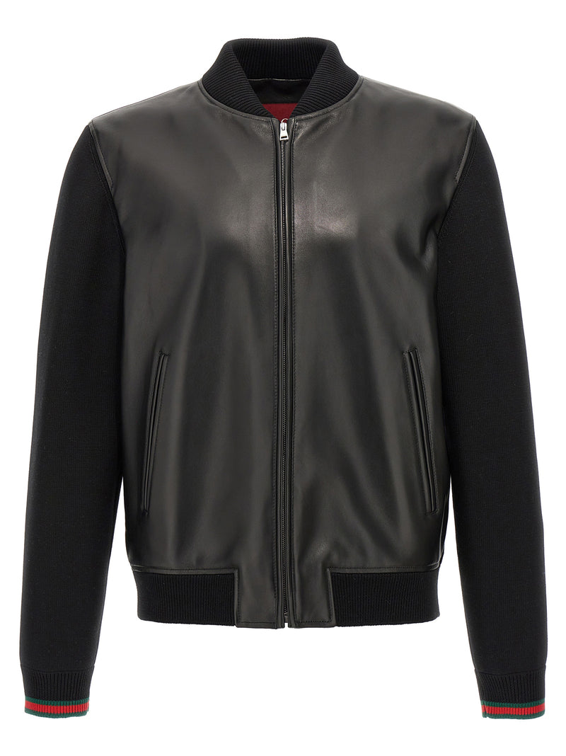 Gucci Black Lamb Leather Leather Jacket