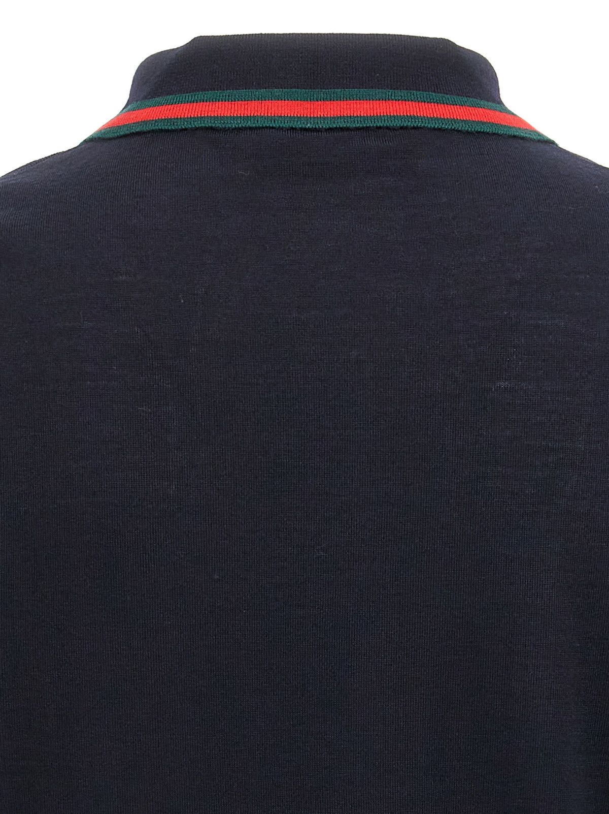 Gucci Blue Wool Polo Shirt - Luxury Men's Fashion