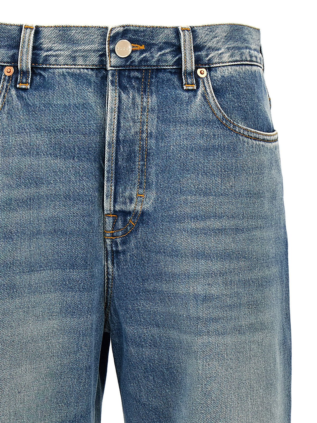 Jeans Gucci Boyfriend en coton bleu
