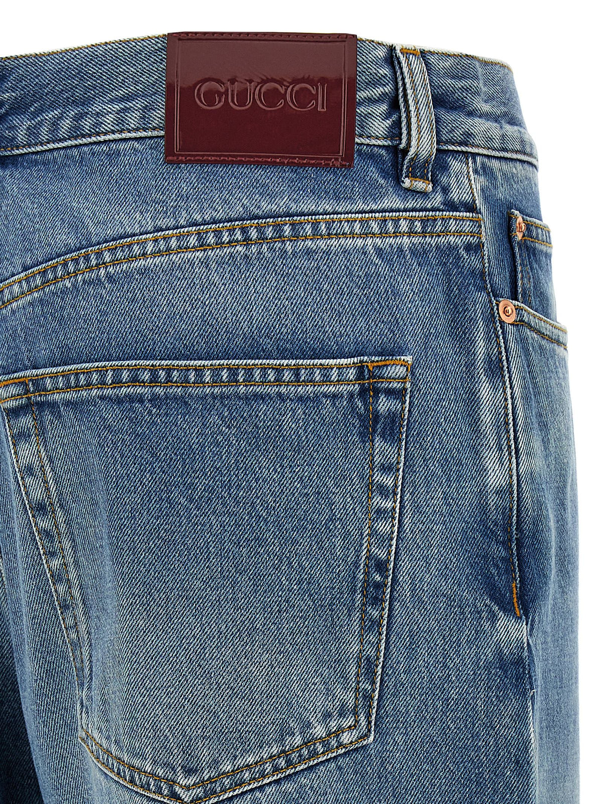 Jeans Gucci Boyfriend en coton bleu