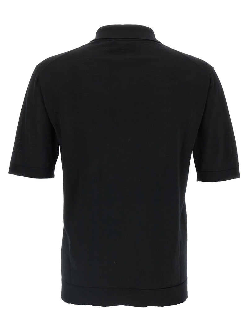 Gucci Black Wool Polo Shirt - Timeless Elegance