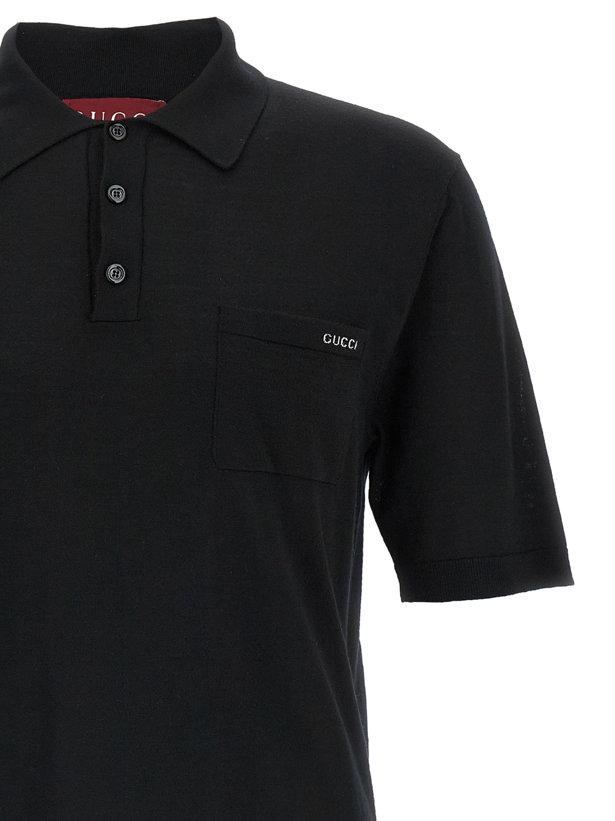 Gucci Black Wool Polo Shirt - Timeless Elegance