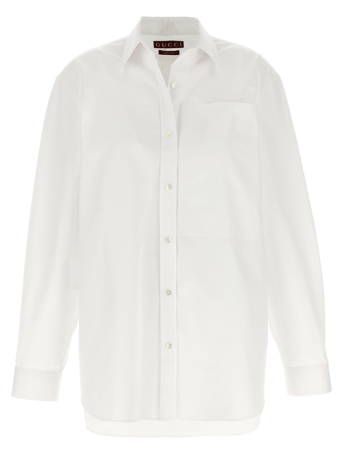 Gucci White Cotton Blouse