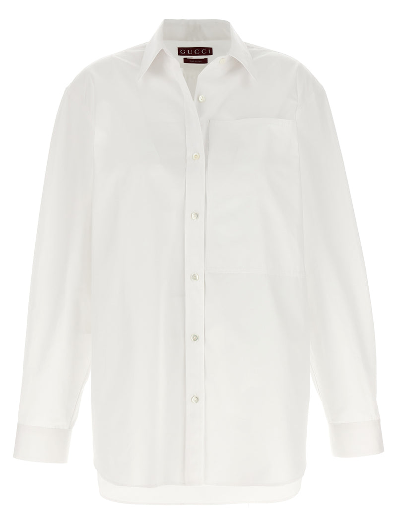 Gucci White Cotton Blouse