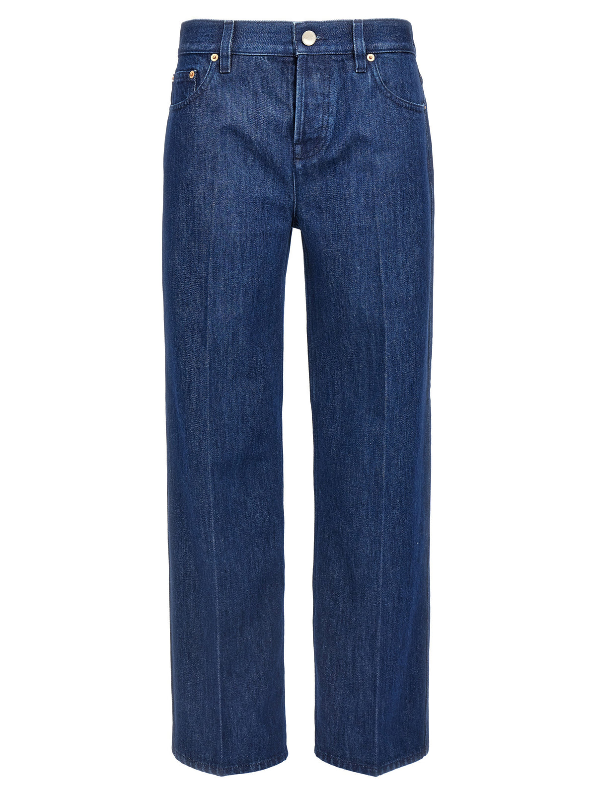 Gucci Blue Cotton Straight-Leg Jeans