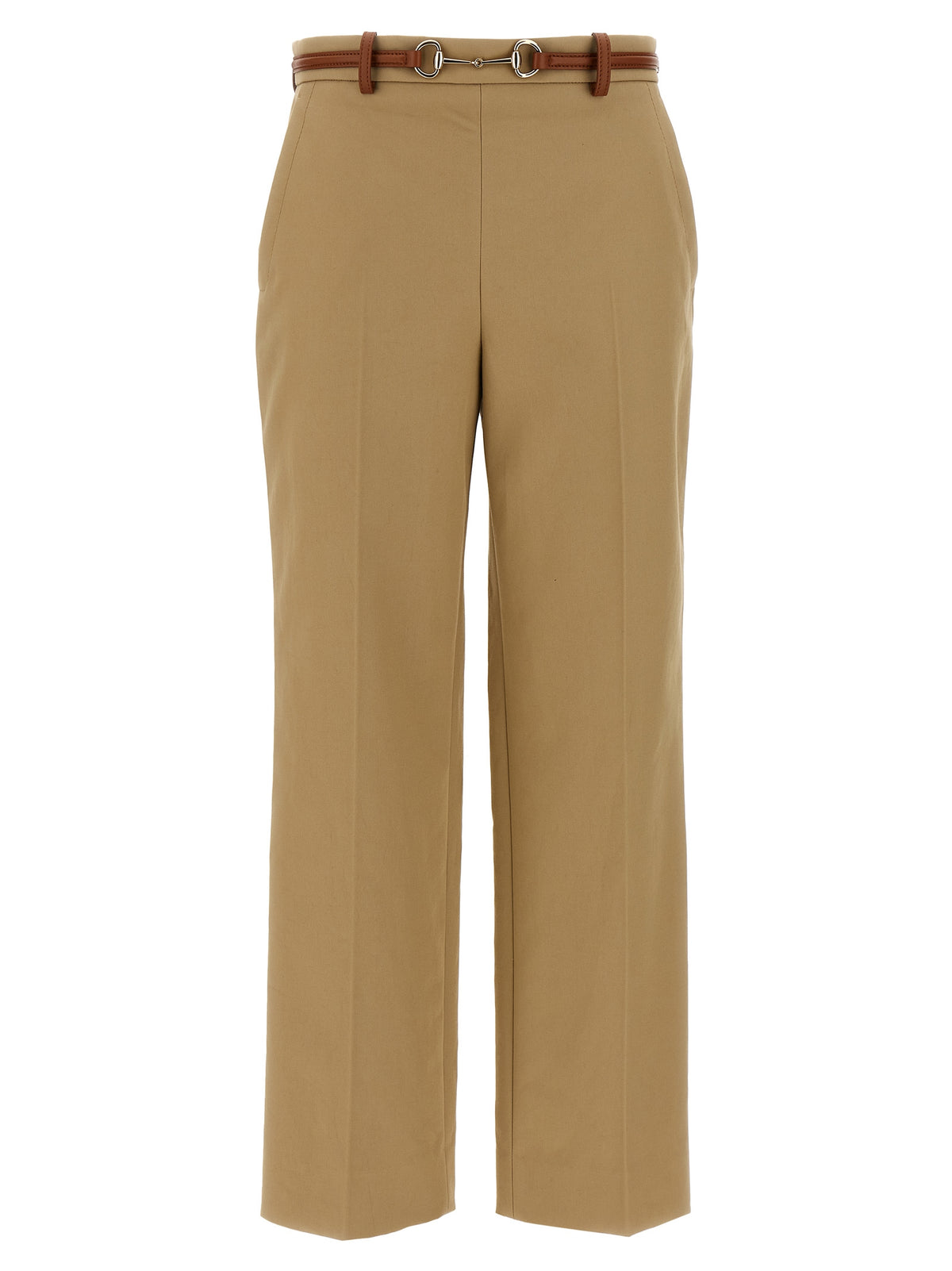 Gucci Beige Cotton Casual Pants - Elegant & Trendy Design