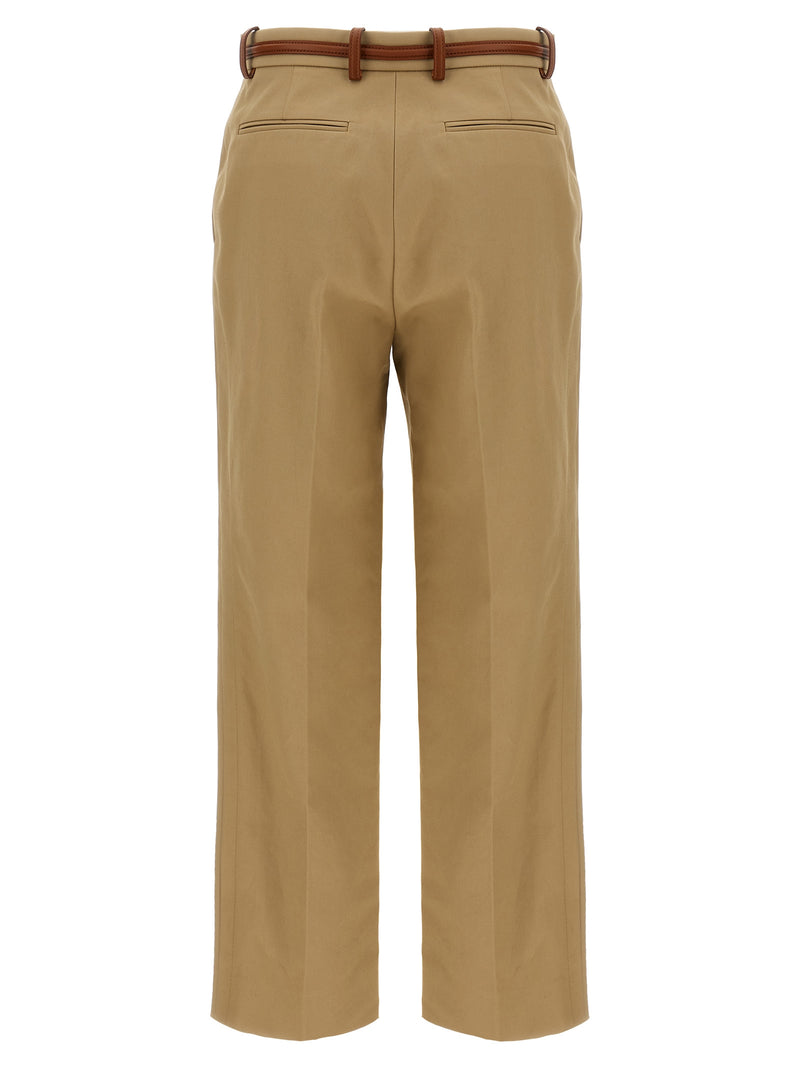 Gucci Beige Cotton Casual Pants - Elegant & Trendy Design