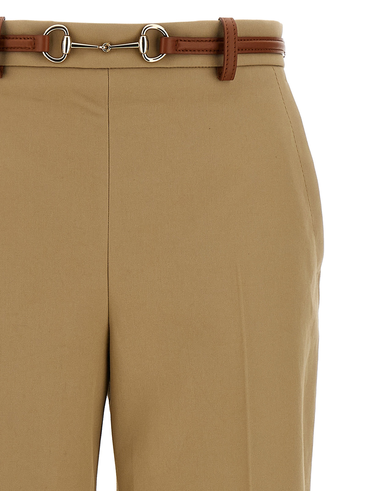Gucci Beige Cotton Casual Pants - Elegant & Trendy Design