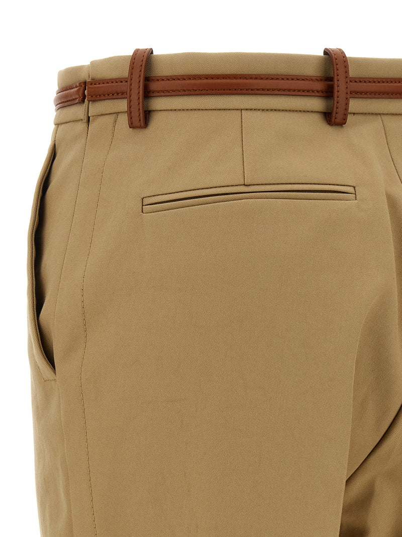 Gucci Beige Cotton Casual Pants - Elegant & Trendy Design
