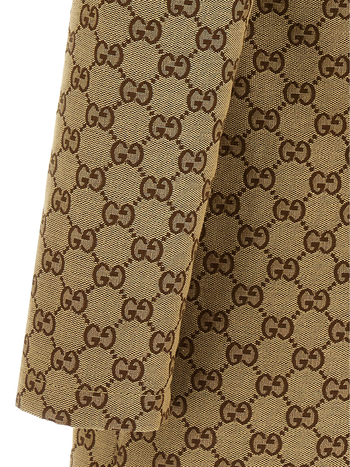 Gucci Beige Cotton Short Dress - Elegant V-Neck Design