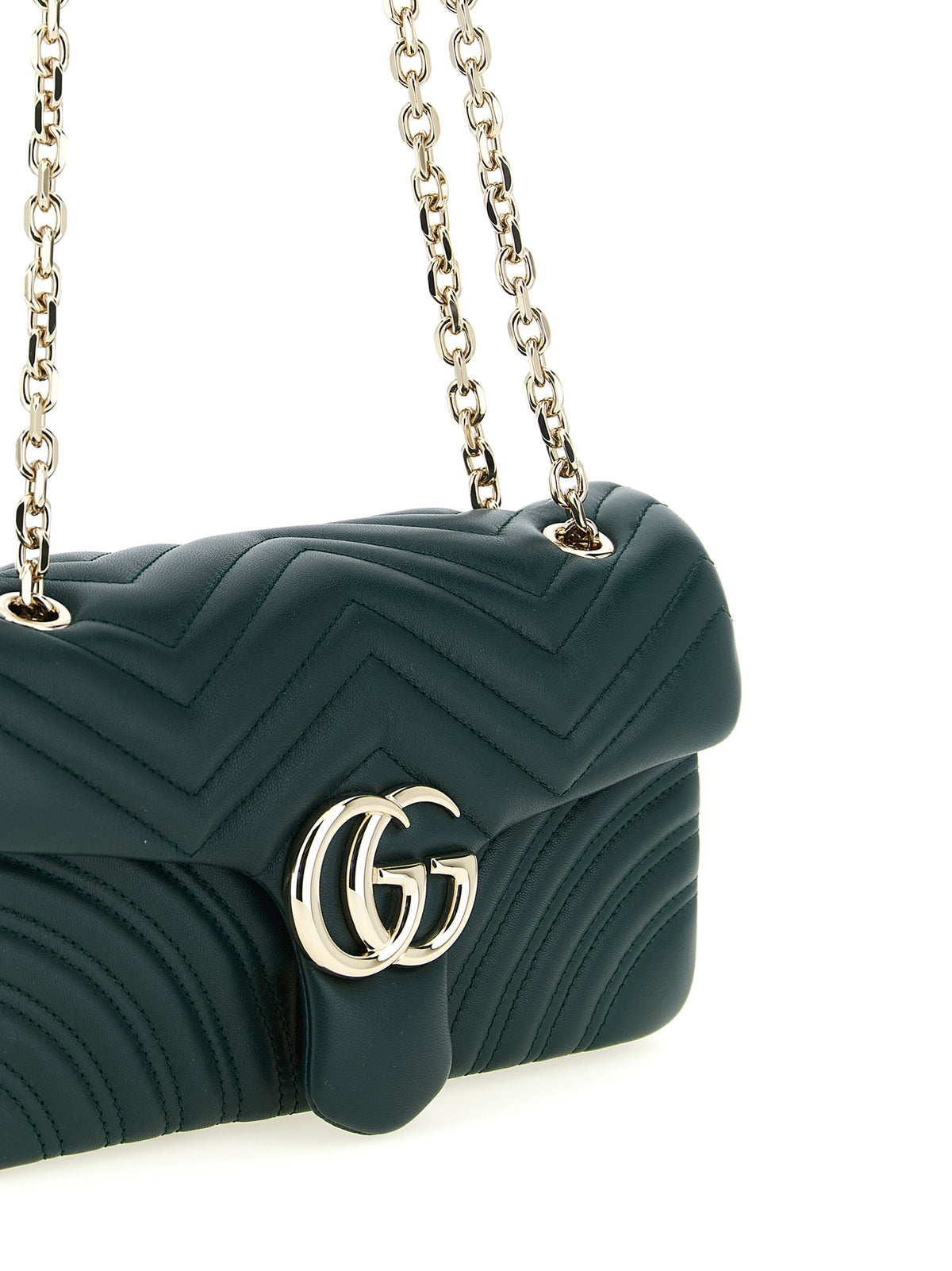 Sac porté épaule Gucci en cuir d'agneau bicolore