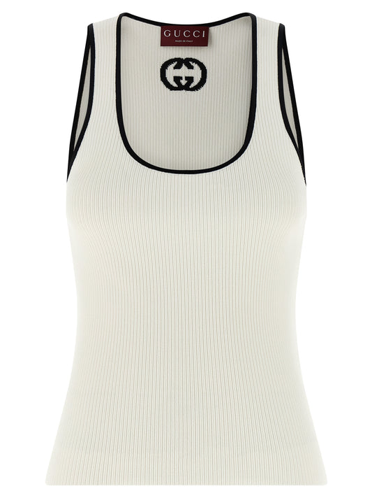 Gucci Bicolor Viscose Tank Tops
