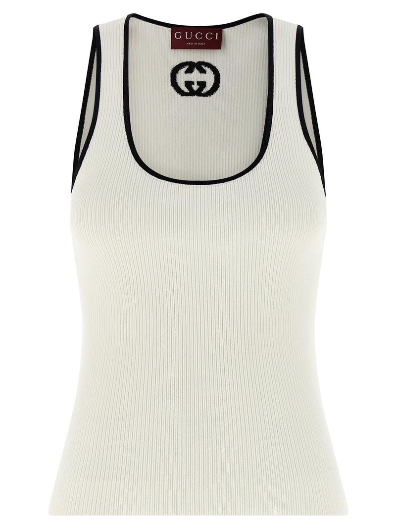 Gucci Bicolor Viscose Tank Tops