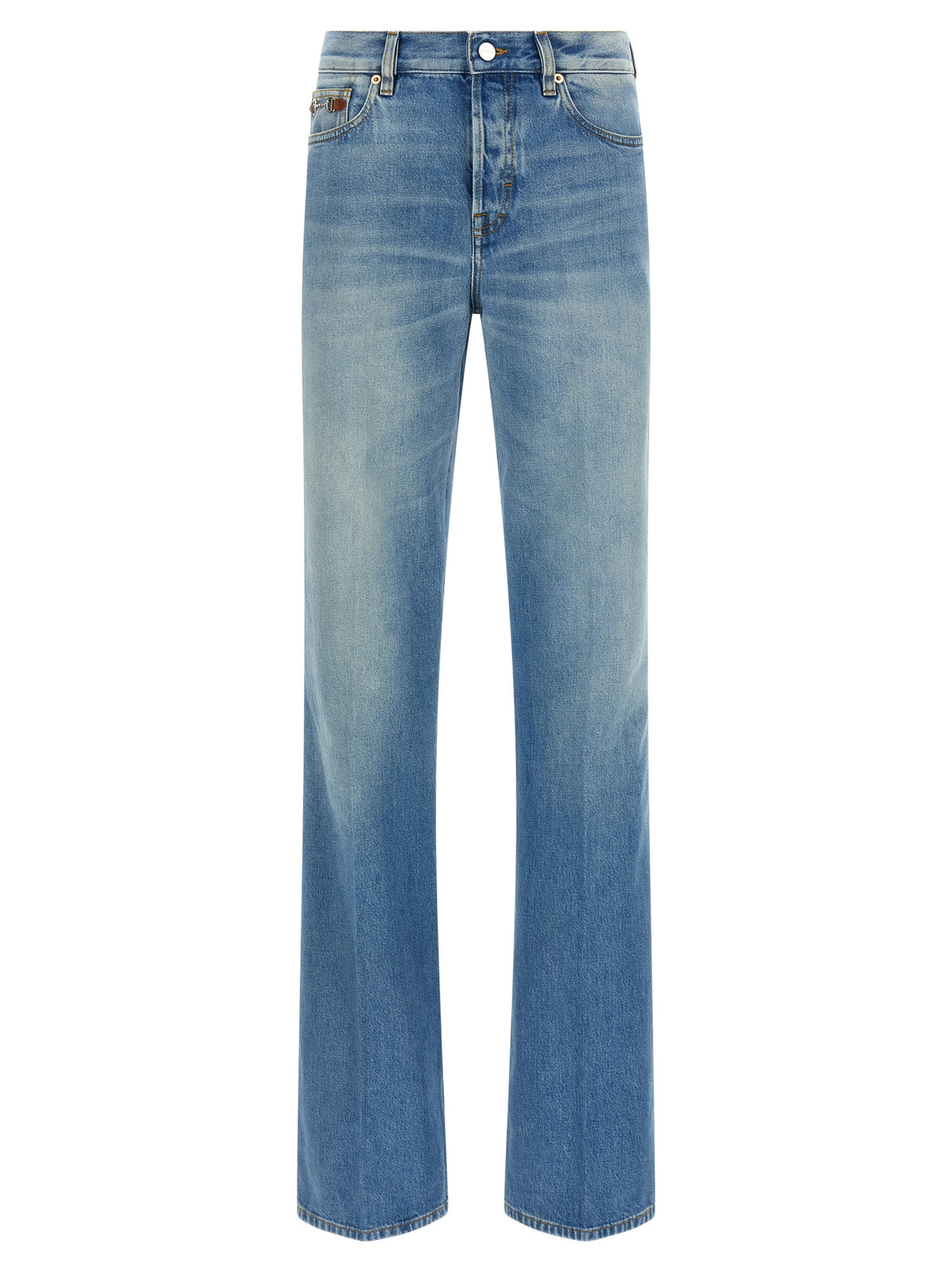 Jean évasé en coton bleu Gucci