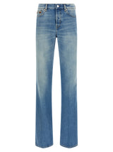 Jean évasé en coton bleu Gucci