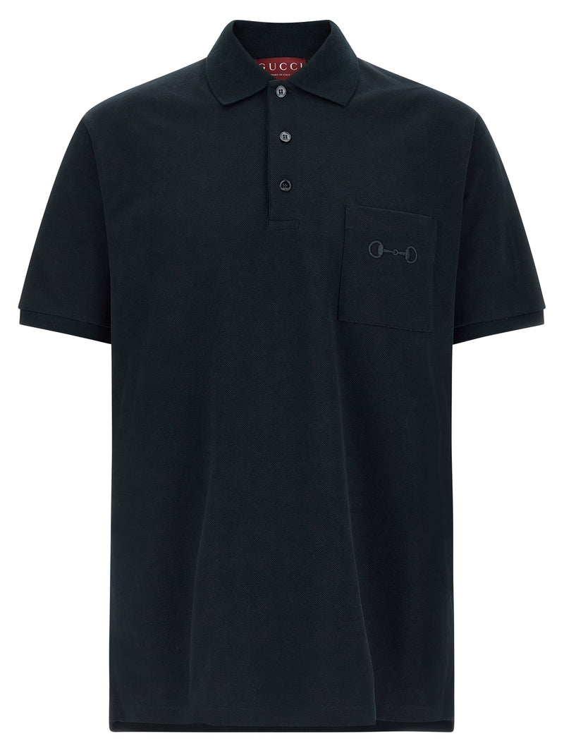 Gucci Blue Cotton Polo Shirt