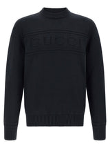 Cardigan en coton bleu Gucci