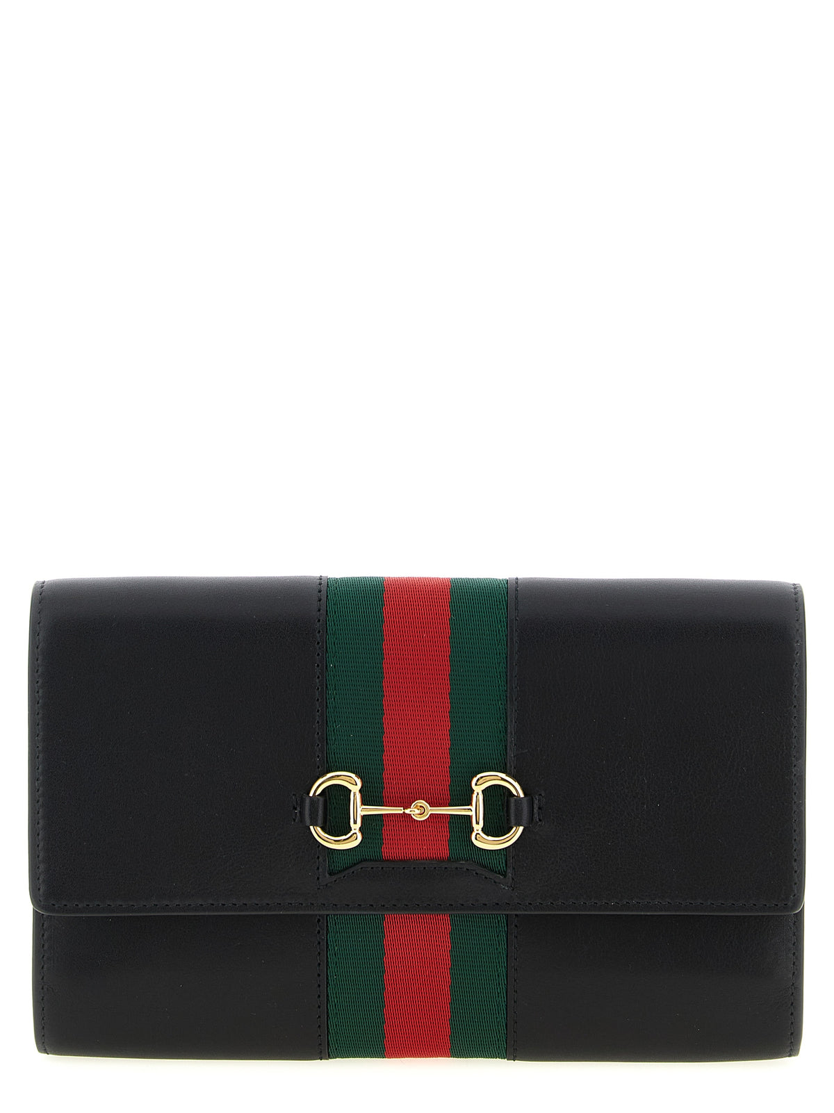 Porte-cartes Gucci en cuir de veau noir