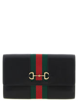 Porte-cartes Gucci en cuir de veau noir