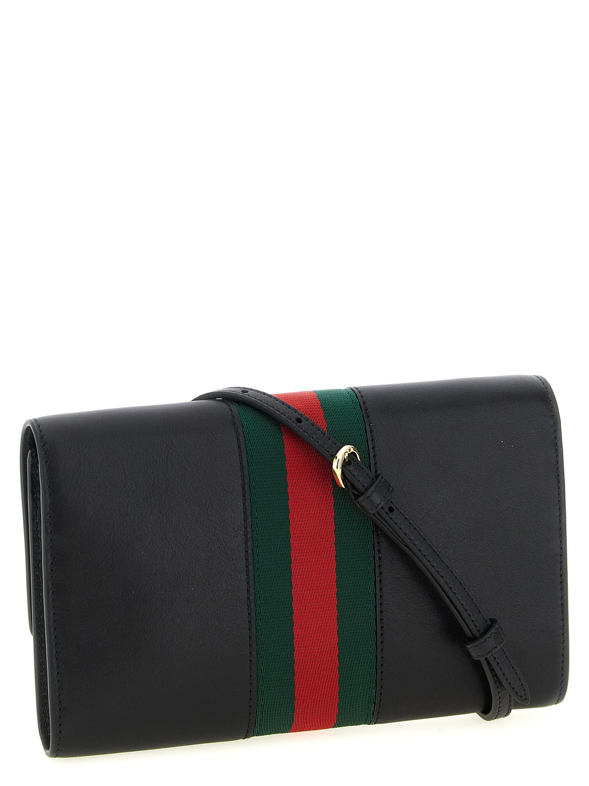 Porte-cartes Gucci en cuir de veau noir