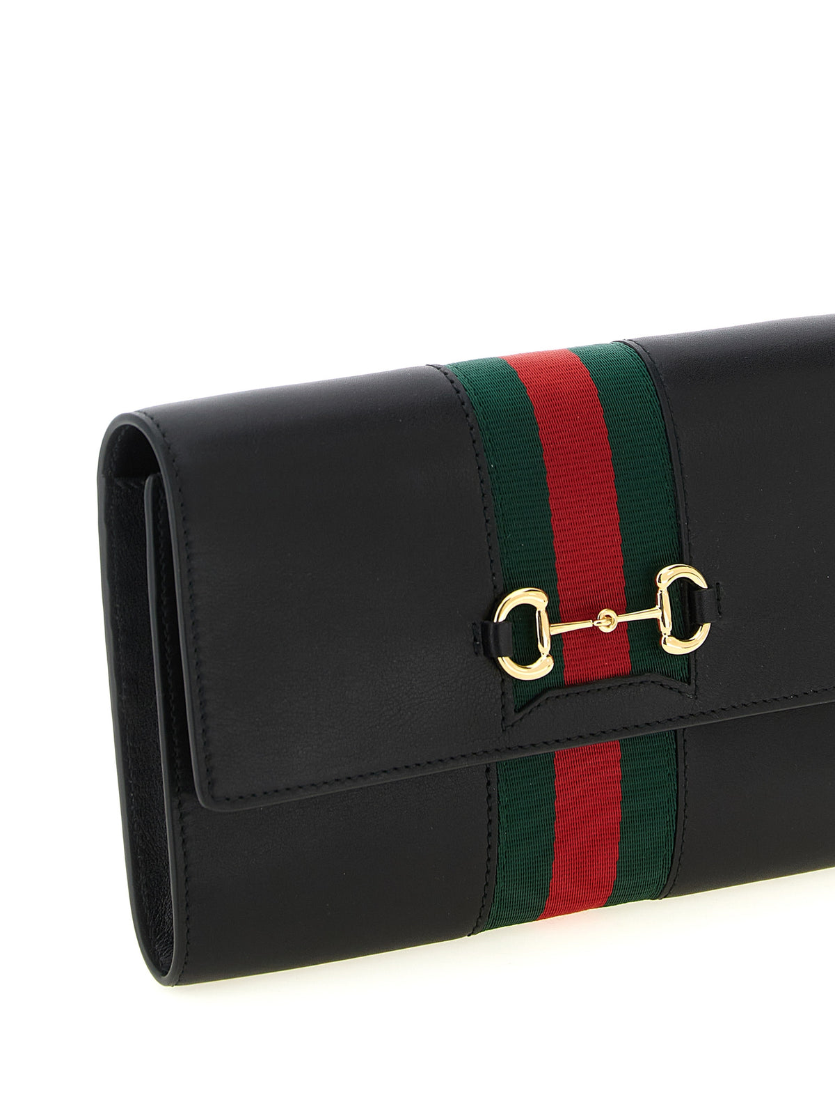 Porte-cartes Gucci en cuir de veau noir