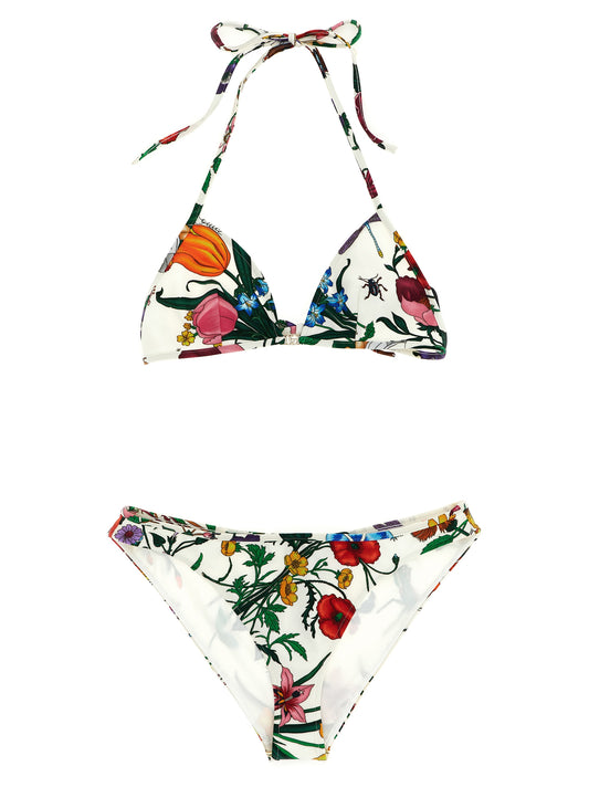 Haut de bikini blanc en polyamide Gucci